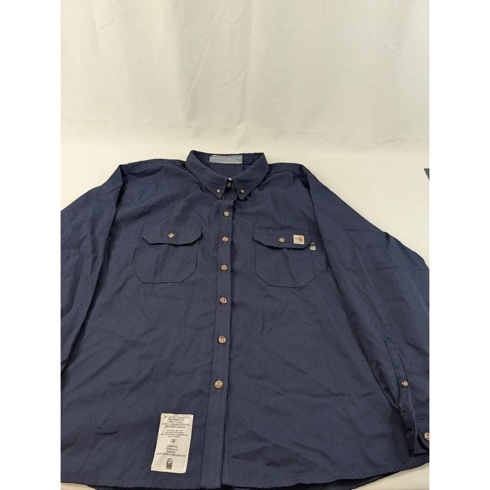 Women's‎  Carhartt FR Flame Resistant Navy Blue Shirt  CAT2 NFPA XXL